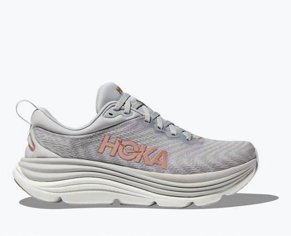 NEW HOKA women's gaviota 5 shoes in harbor mist / rose gold